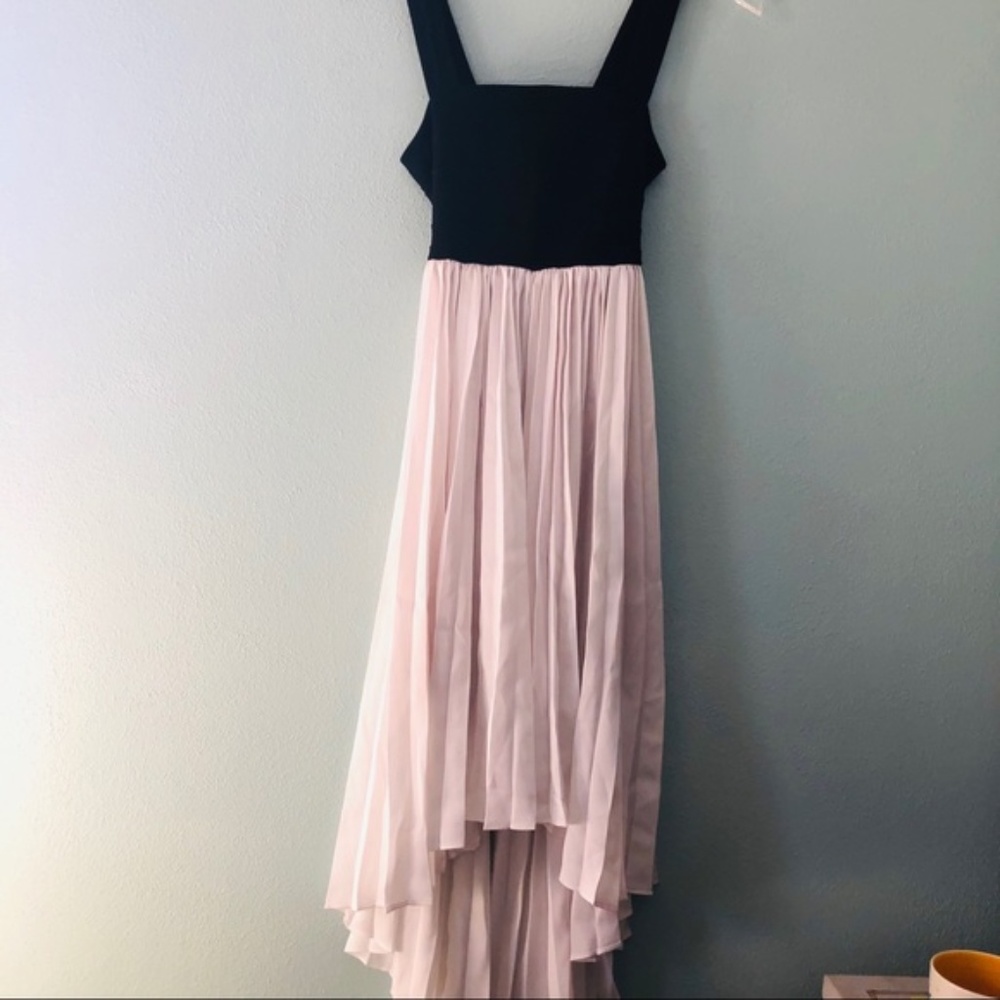 NWT Jennifer Lopez Hi Lo Pleated Color Block Dress